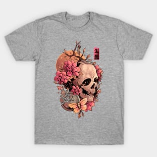 Time of the Death - Skull Flowers Gift T-Shirt